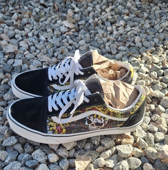 Vans Other - Vans Old Skool Beauty Skull/Fruit Skull Low Top Sneakers - Black/Multicolor 12